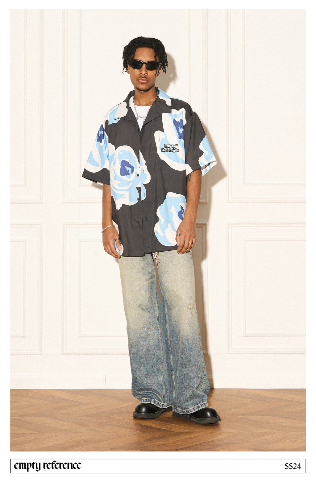Hand-Drawn Rose Graphic Shirt