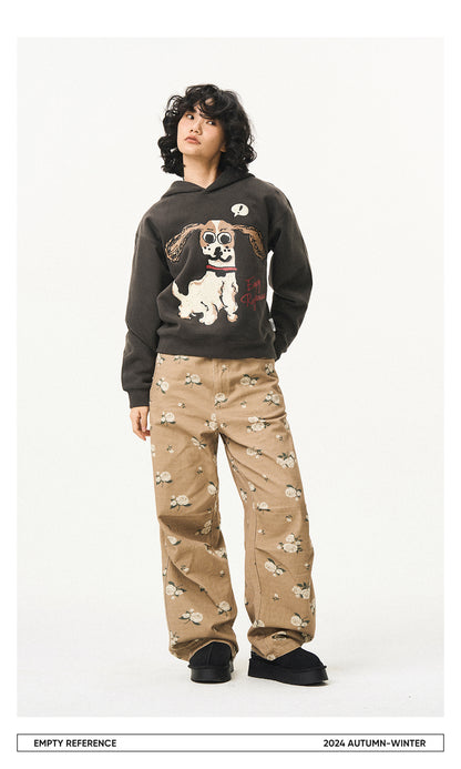 Cartoon Puppy Graphic Sweatshirt