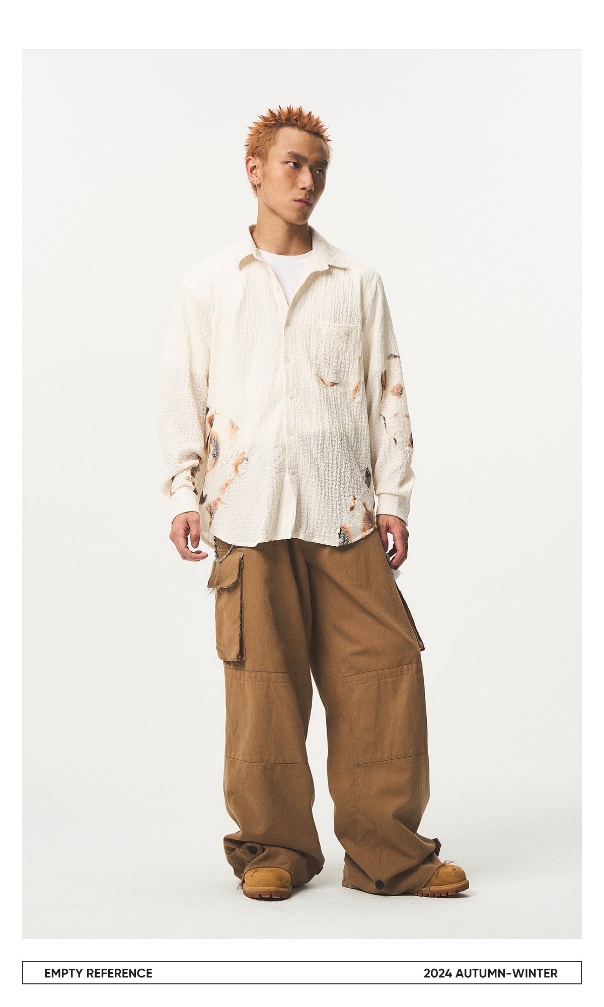Lace Panel Irregular Shirt