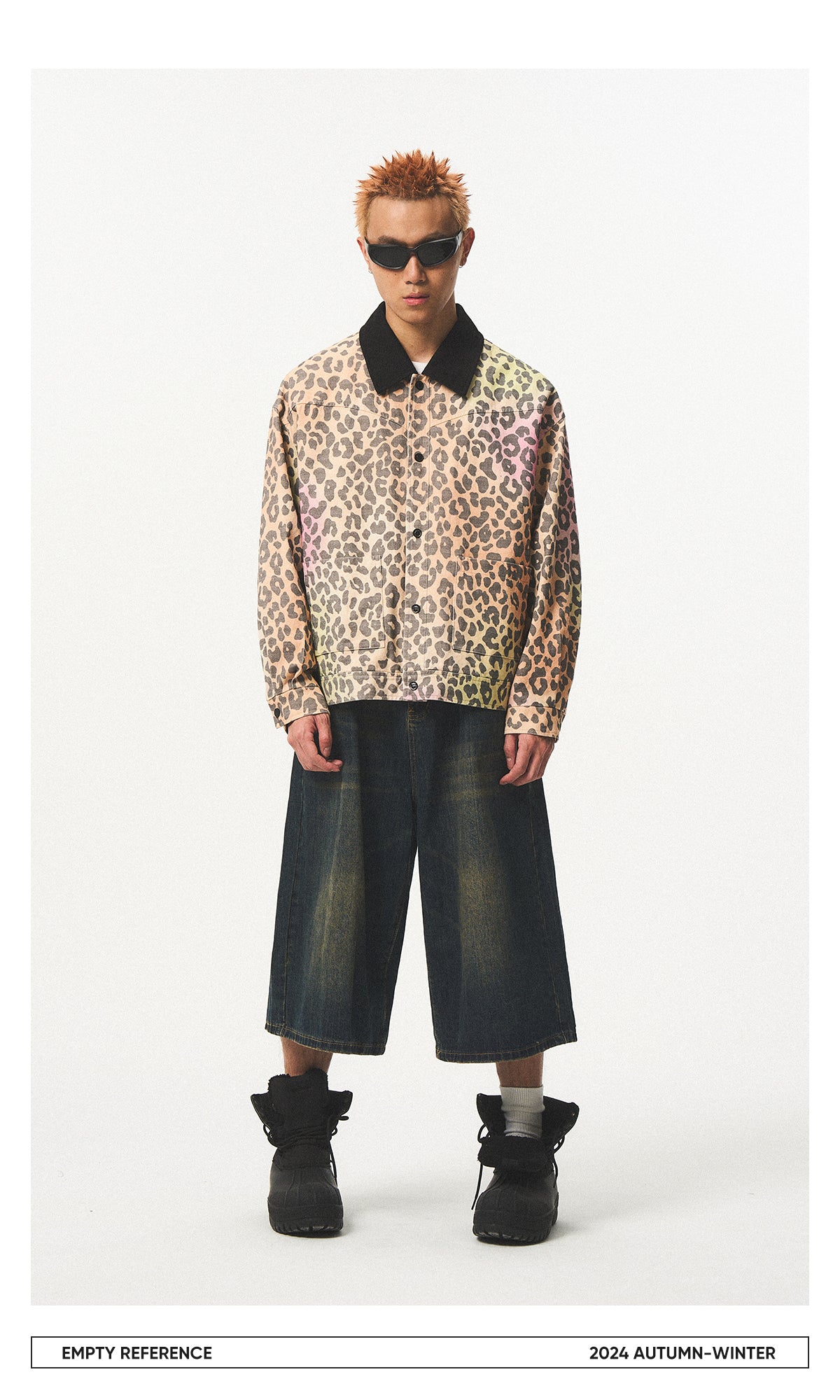 Gradient Leopard Print Jacket