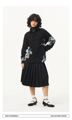 Lace Panel Irregular Shirt