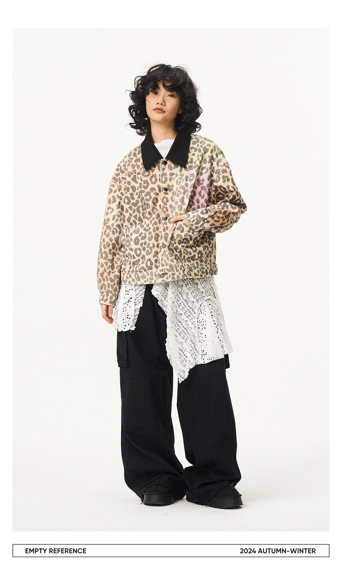 Gradient Leopard Print Jacket