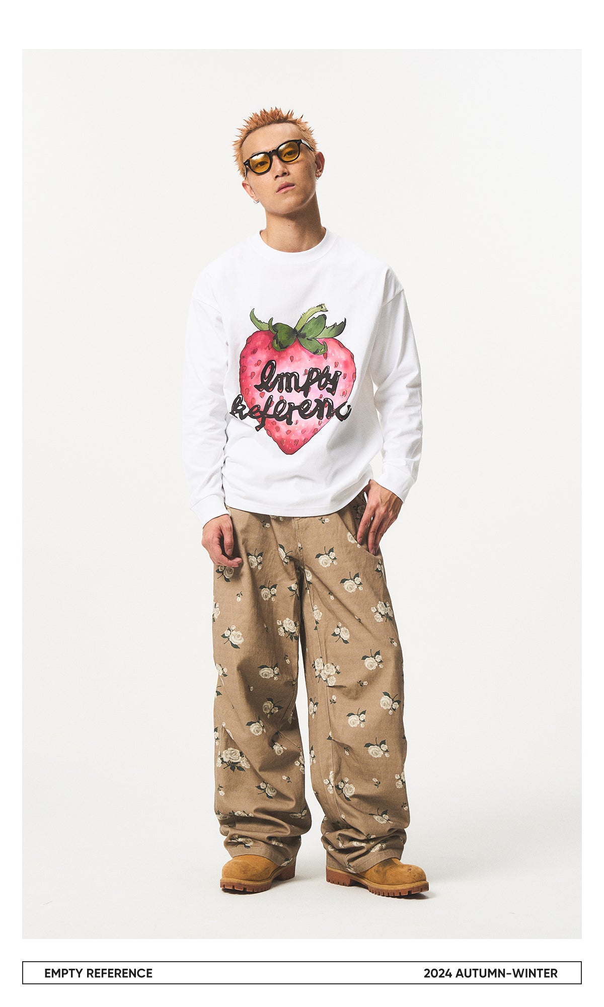 Strawberry Print Cotton Base Shirt