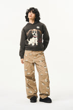 Cartoon Puppy Graphic Sweatshirt