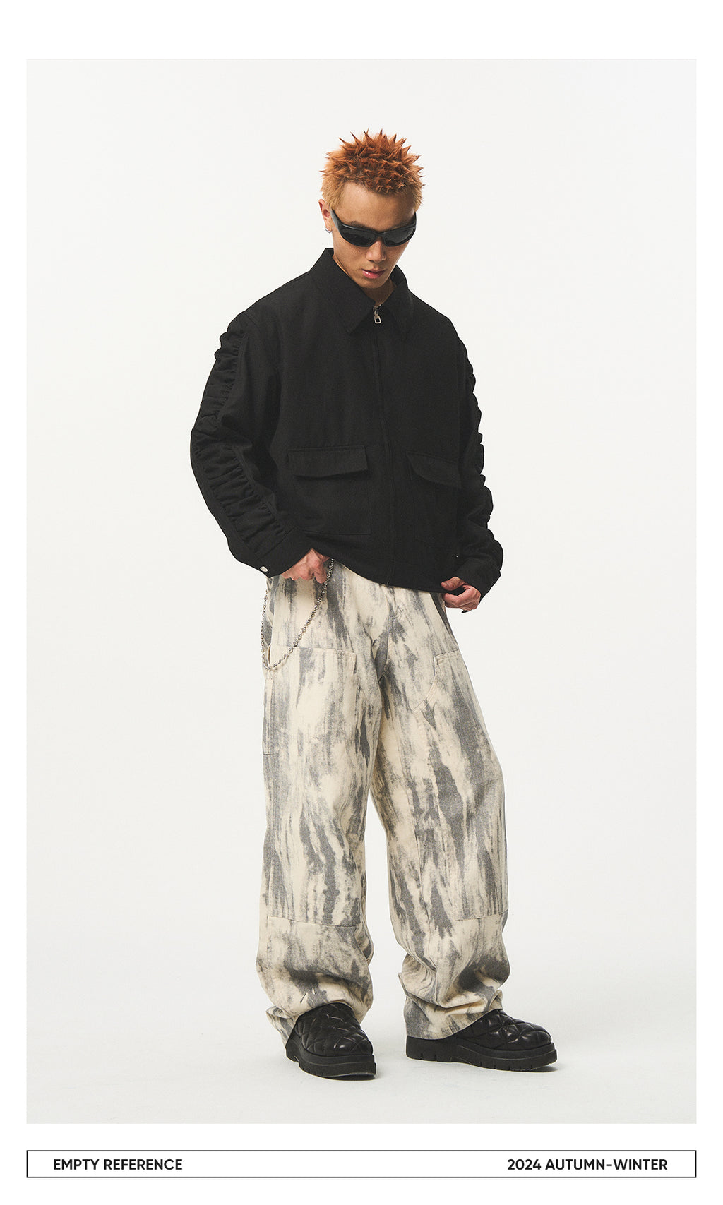Utility Gathered Zip Jacket