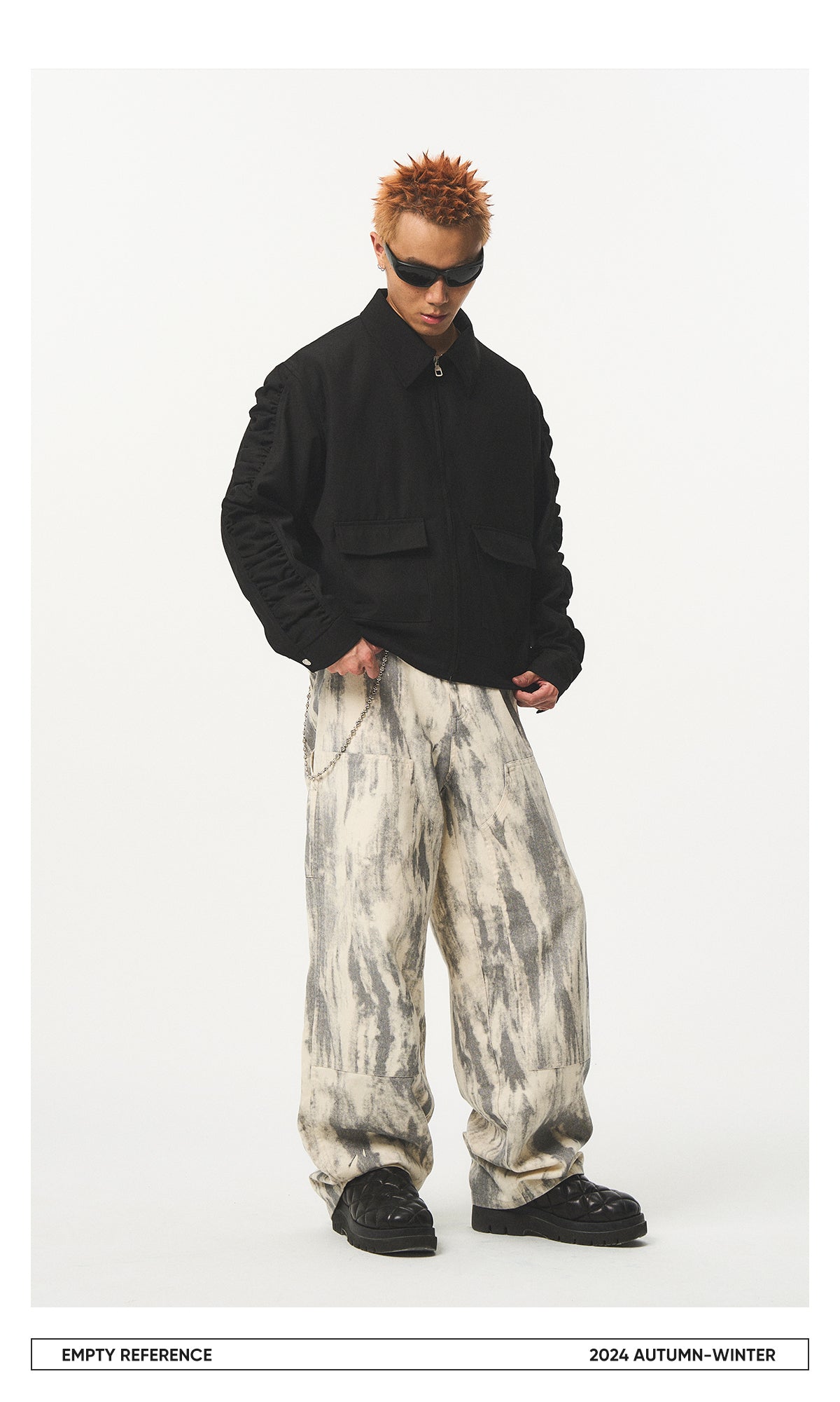 Utility Gathered Zip Jacket