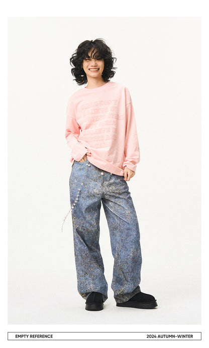 Letter Print Cotton Base Shirt