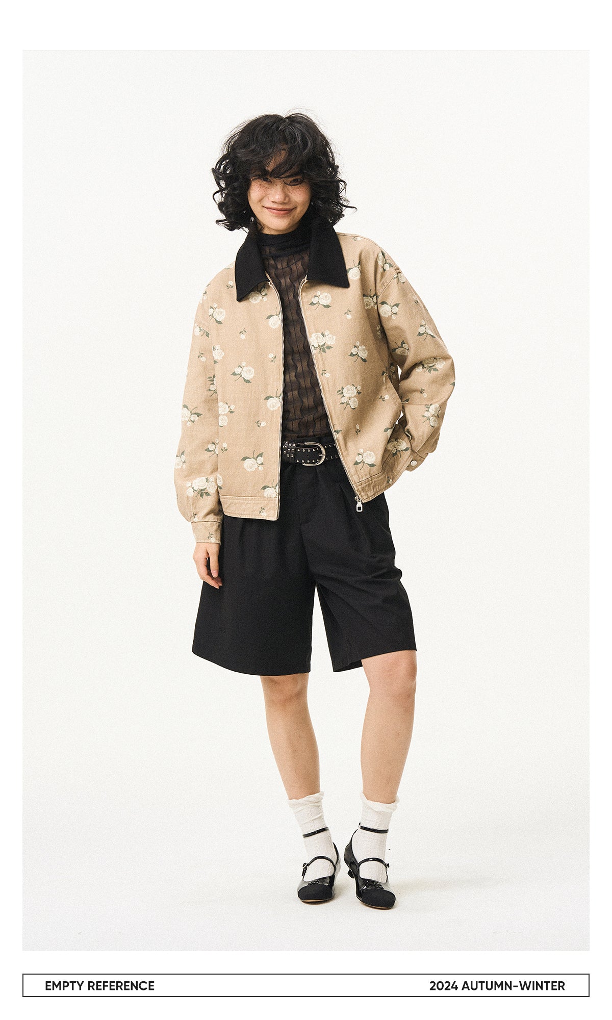 Washed Panelled Print Jacket