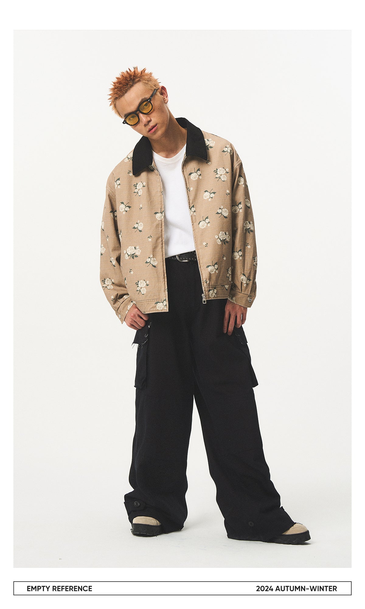 Washed Panelled Print Jacket