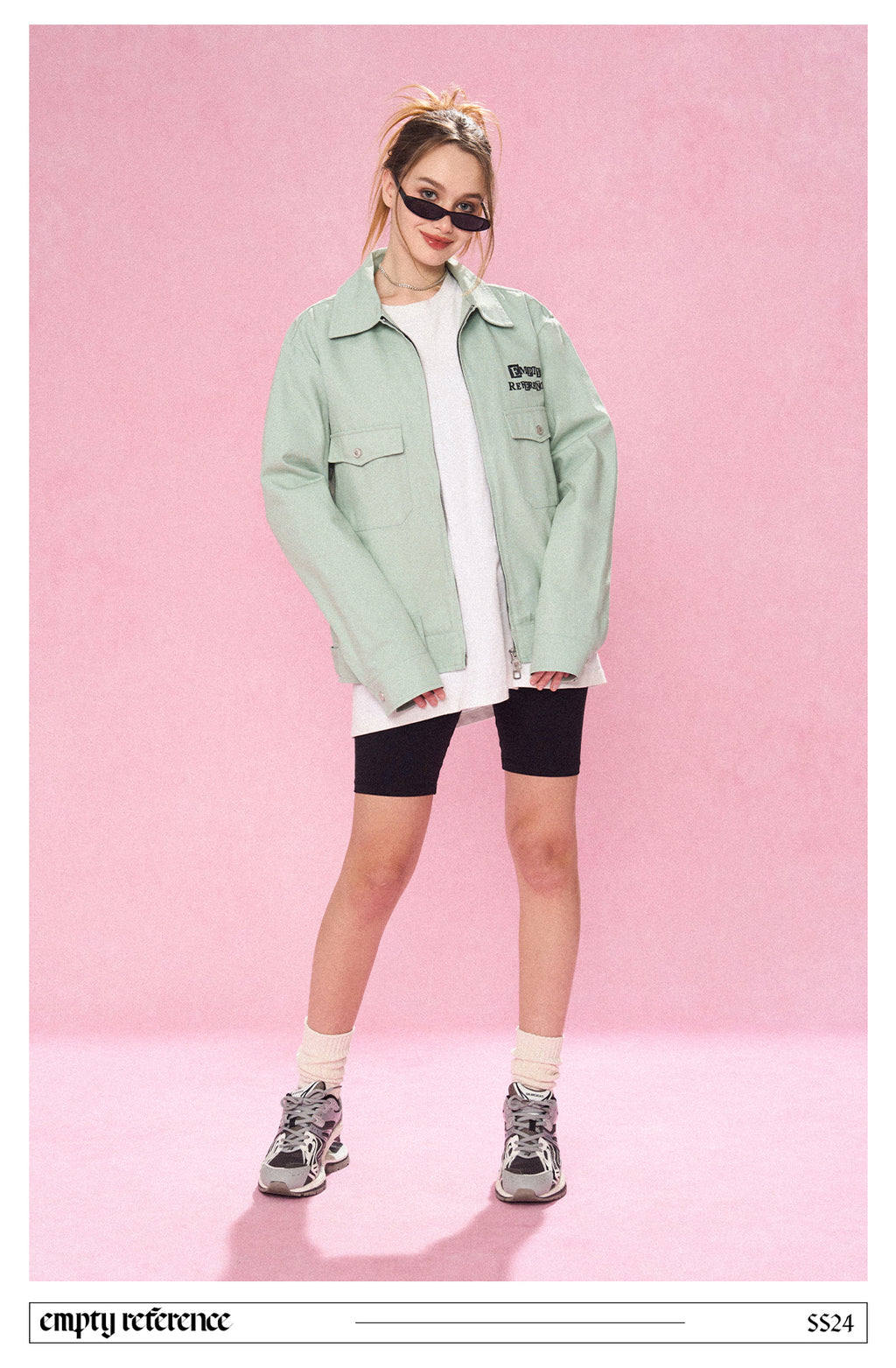 Washed Print Zip Jacket