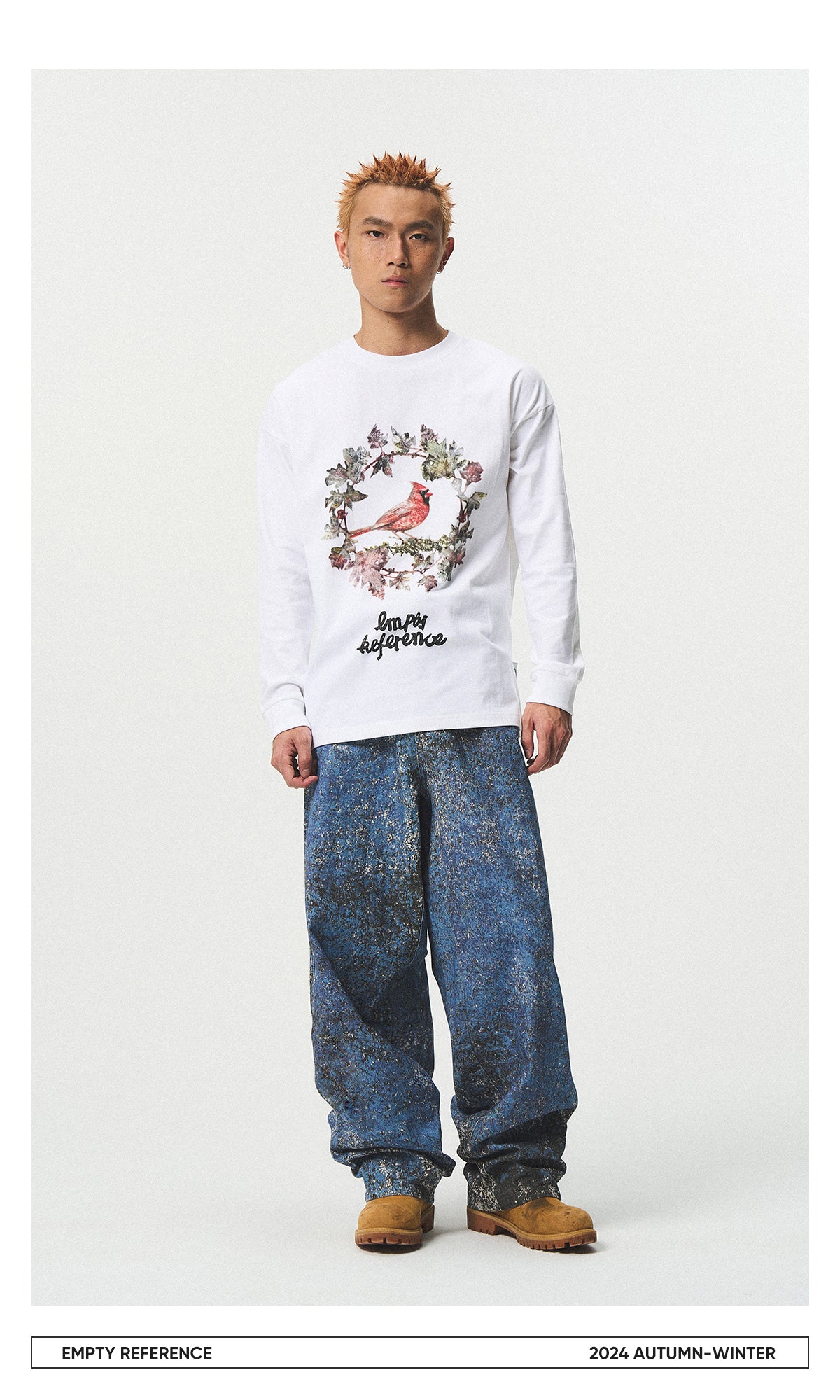 Thorn Bird Graphic Cotton Shirt