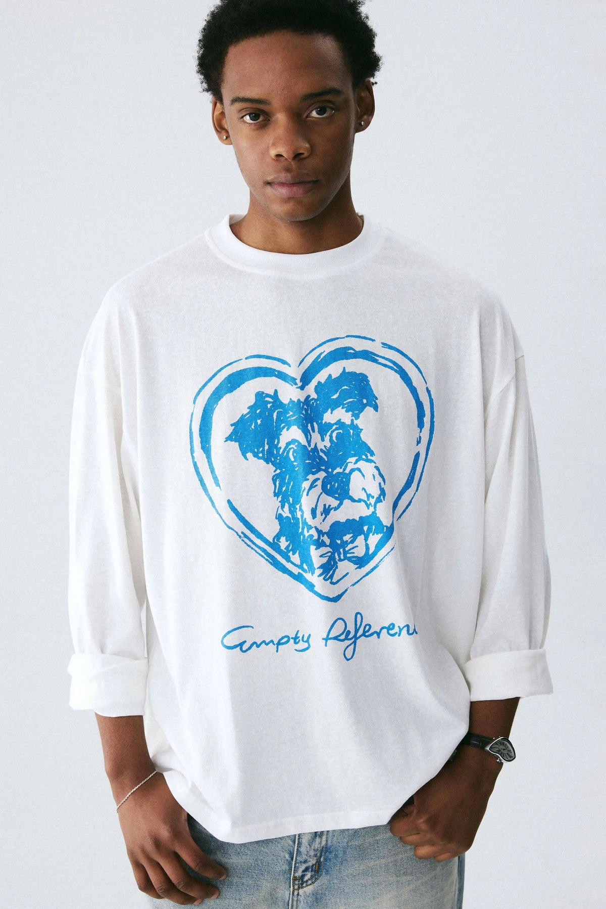 Dog Illustration Long Sleeve Tee