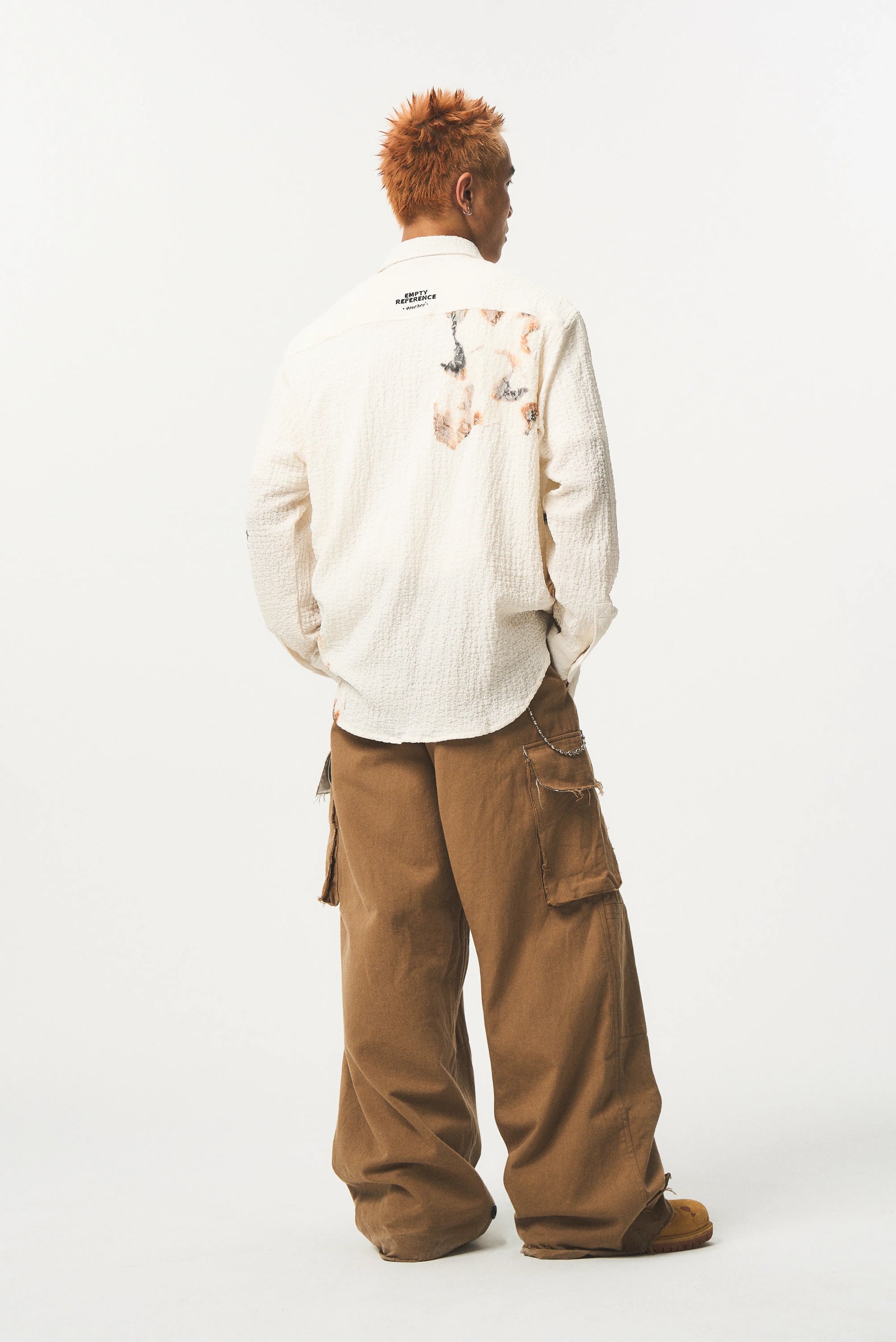 Lace Panel Irregular Shirt