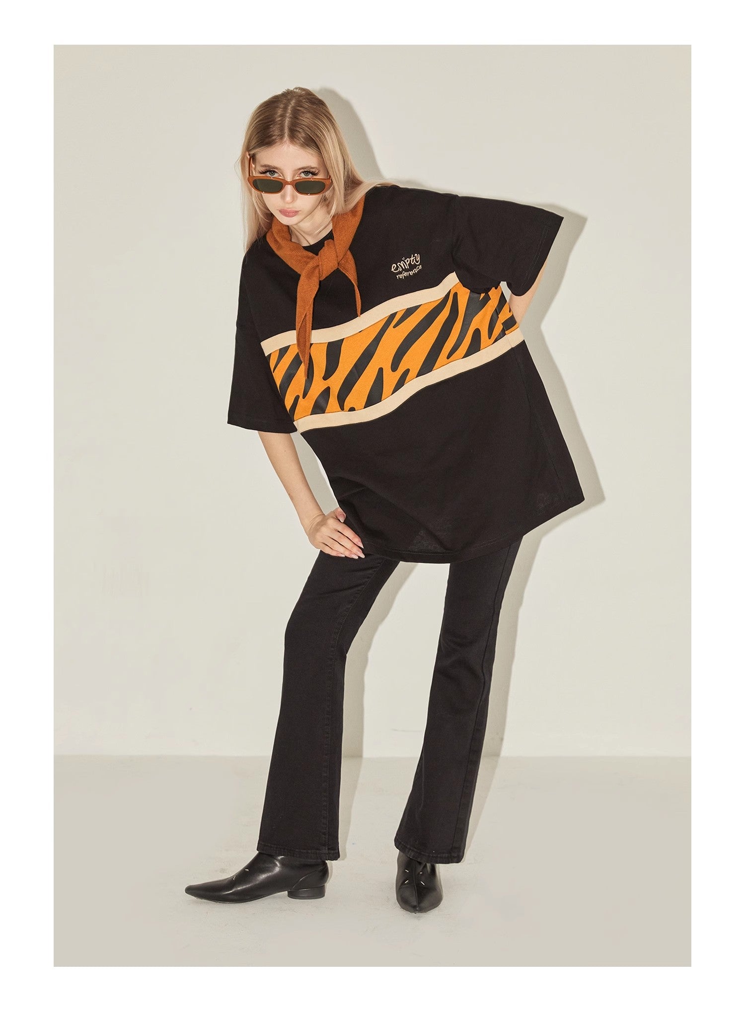 Tiger Patchwork Graphic Tee