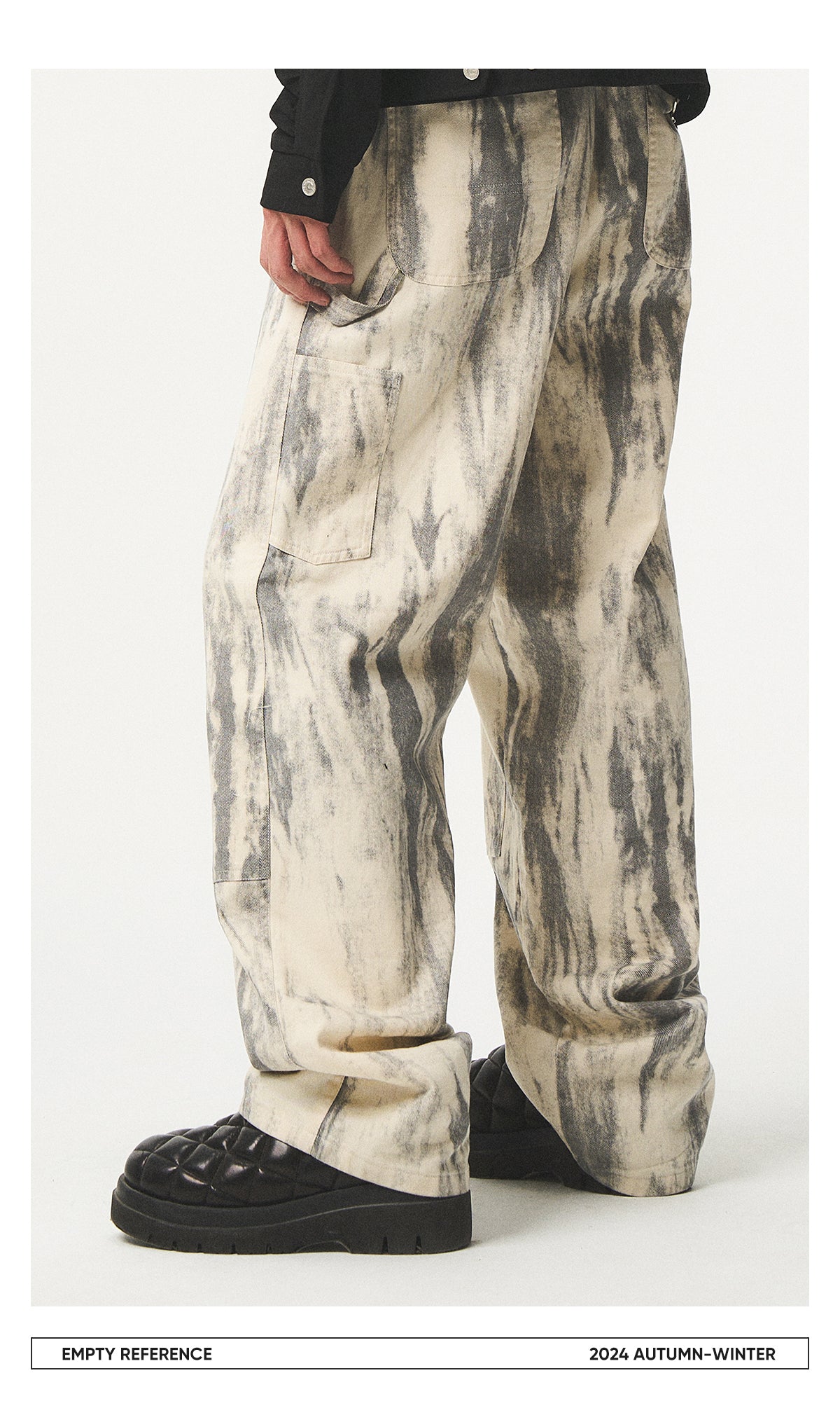 Watercolor Brush Print Pants