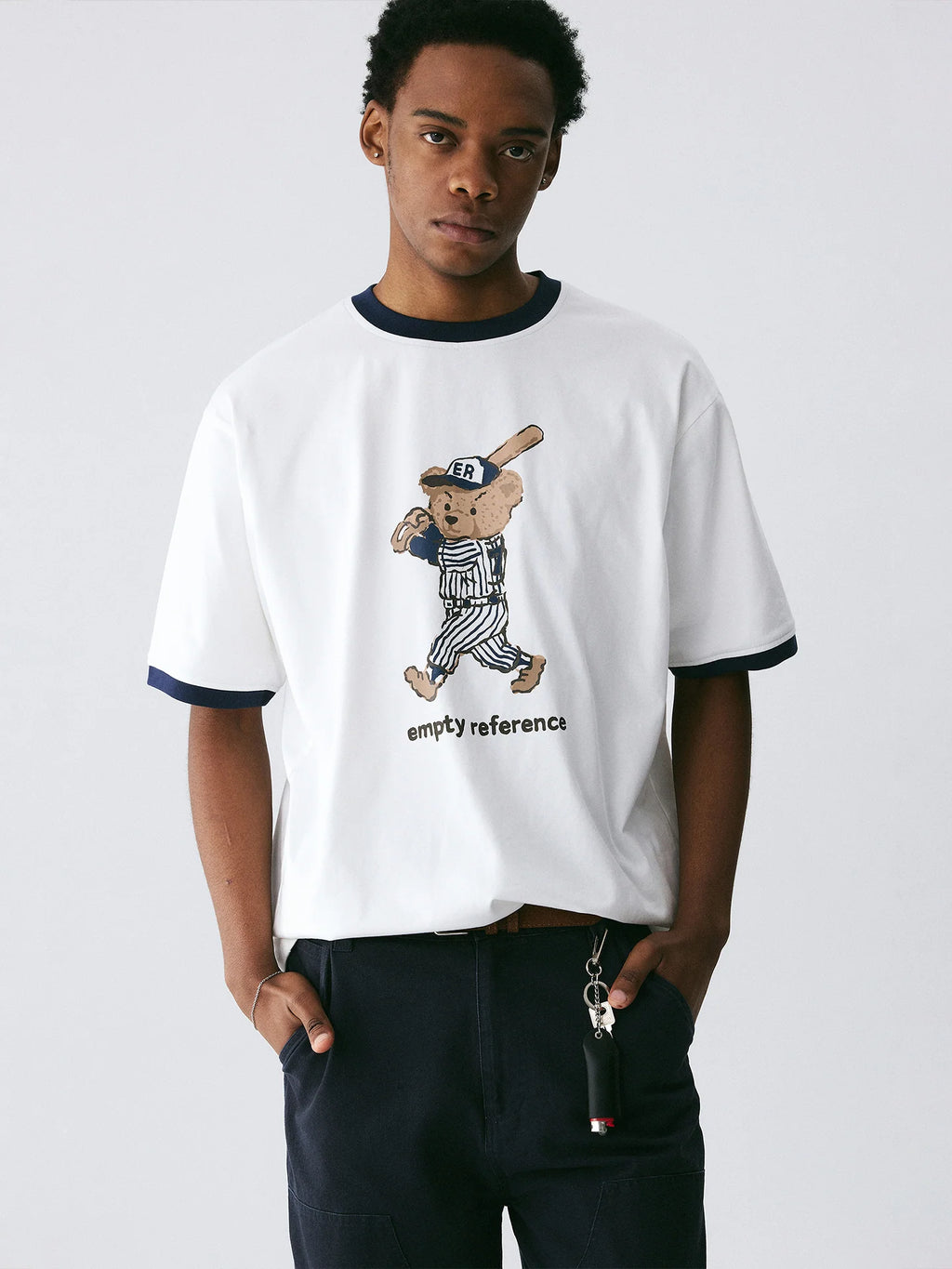 The Slugger Bear Tee - 240g Sorona® Performance with Cartoon Baseball Bear