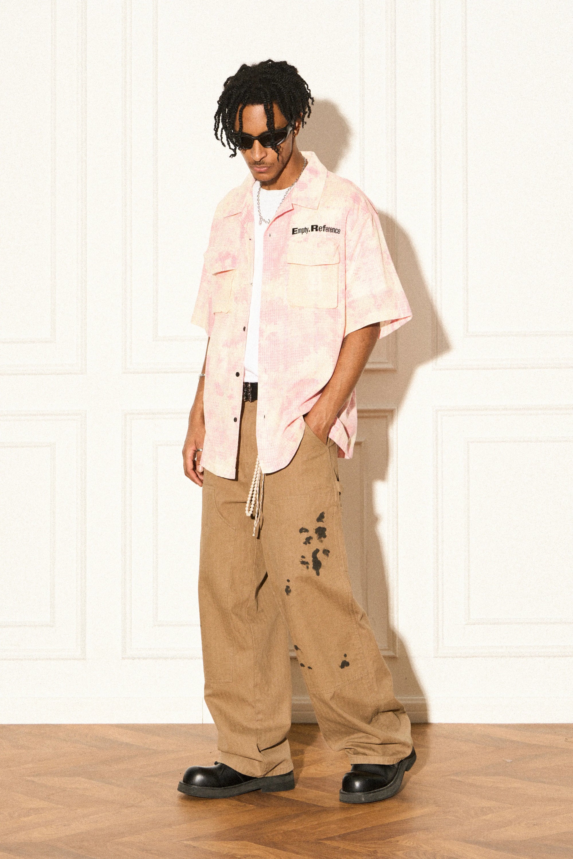 Gingham Batik Pocket Shirt