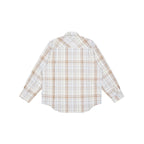 Empty Reference Classic Plaid Overshirt | Blue Brown Check Shirt