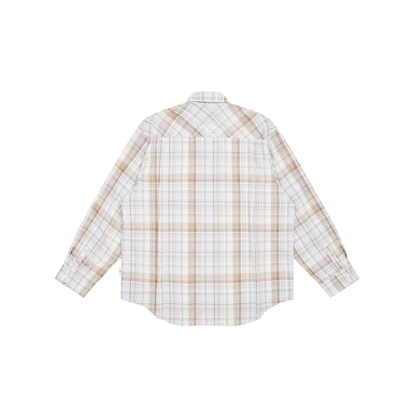 Empty Reference Classic Plaid Overshirt | Blue Brown Check Shirt