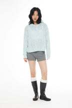 Textured Wool Knit Sweater