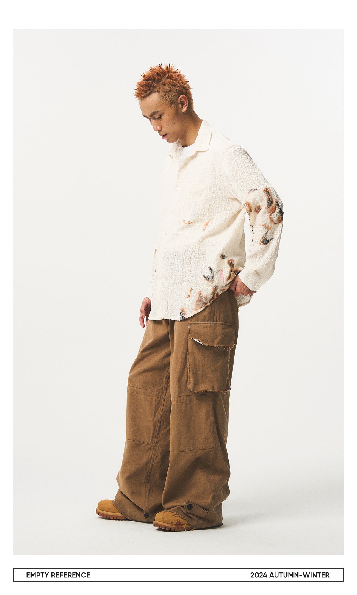 Lace Panel Irregular Shirt