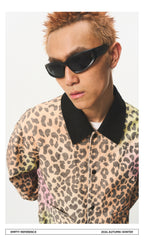 Gradient Leopard Print Jacket