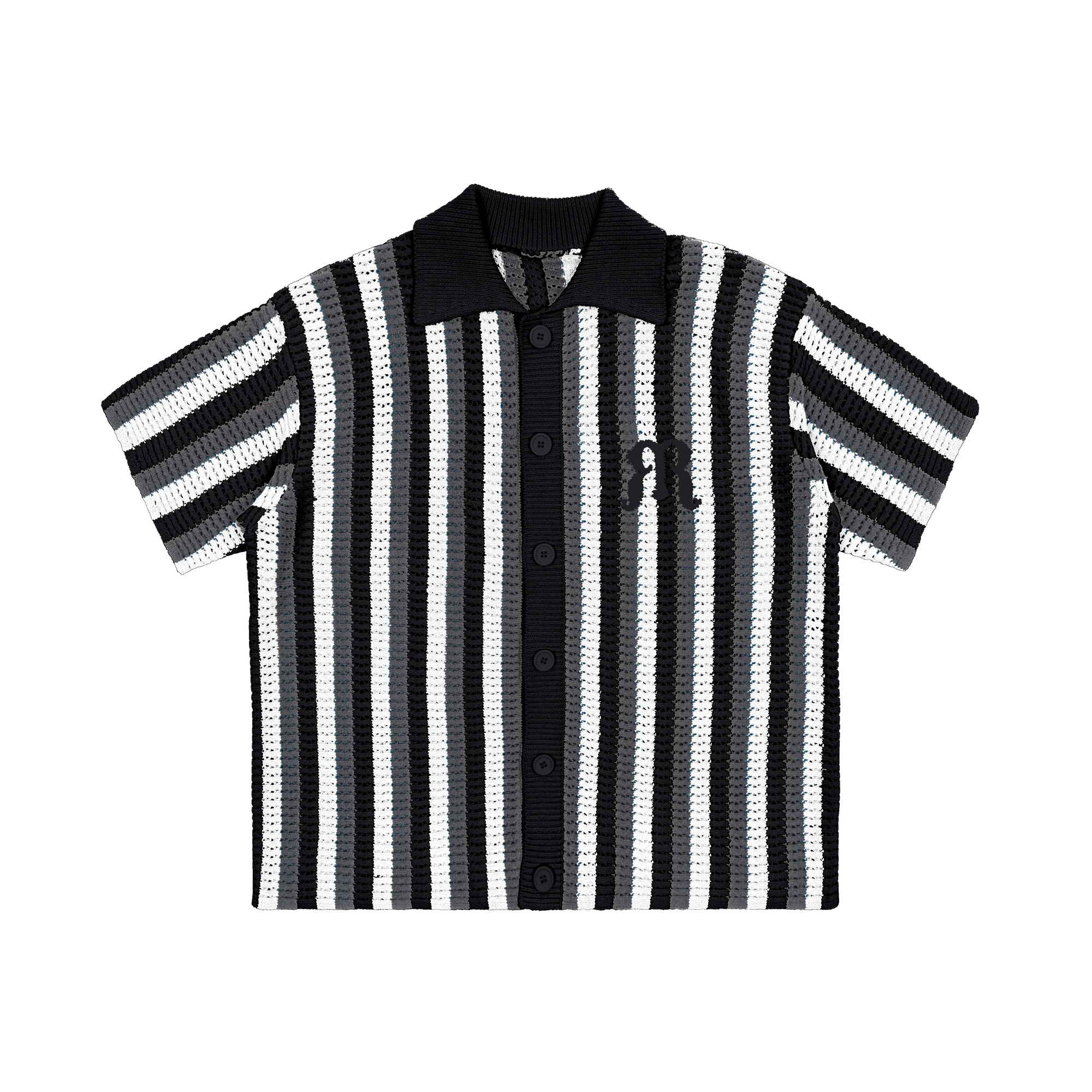 Embroidered Knit Polo Shirt