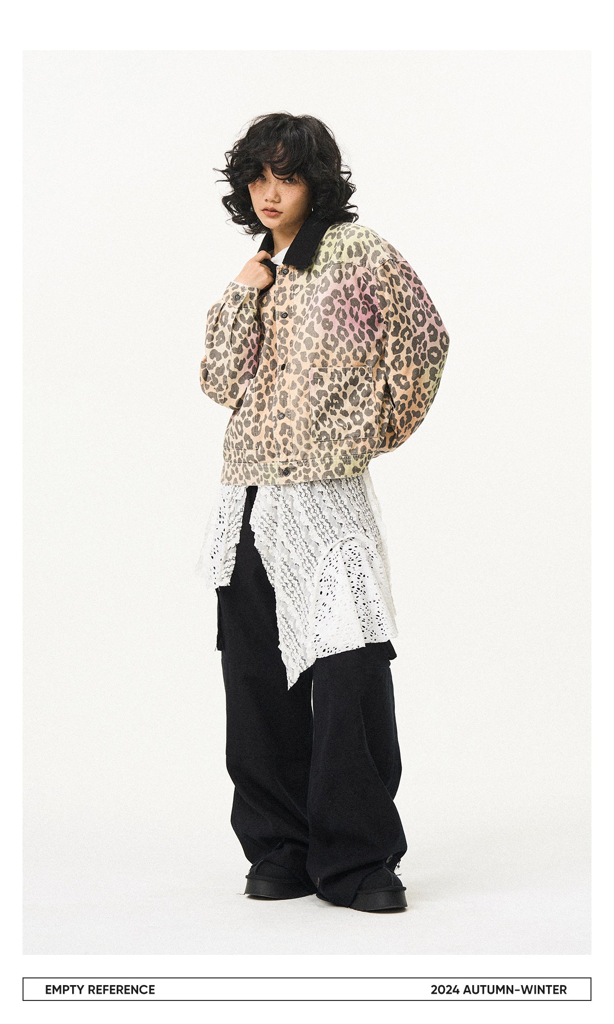 Gradient Leopard Print Jacket