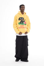 Colorblock Puppy Graphic Hoodie