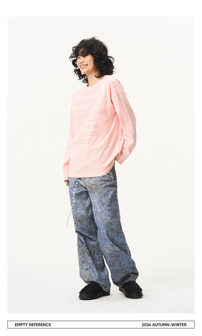 Letter Print Cotton Base Shirt