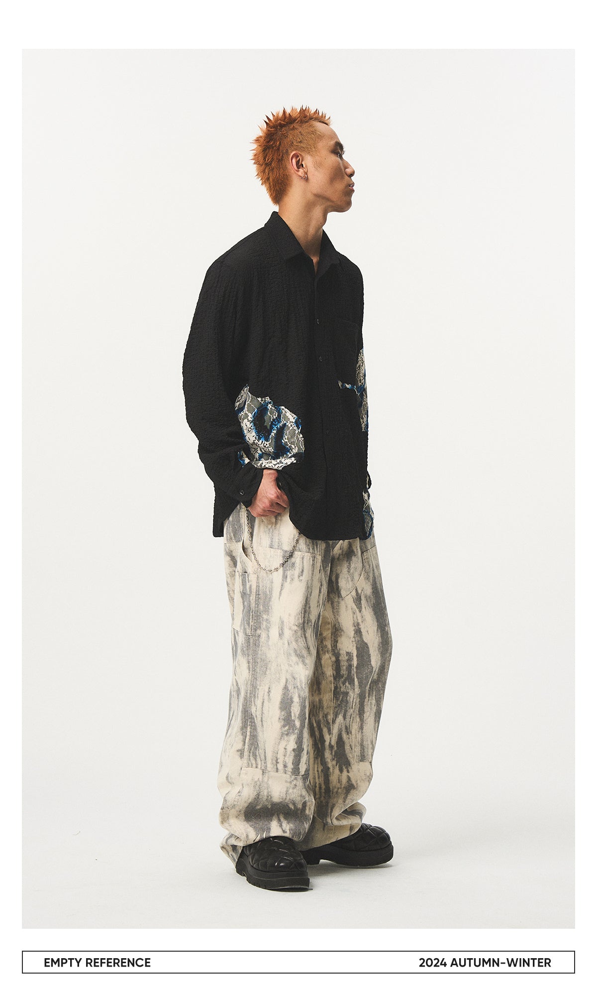 Lace Panel Irregular Shirt