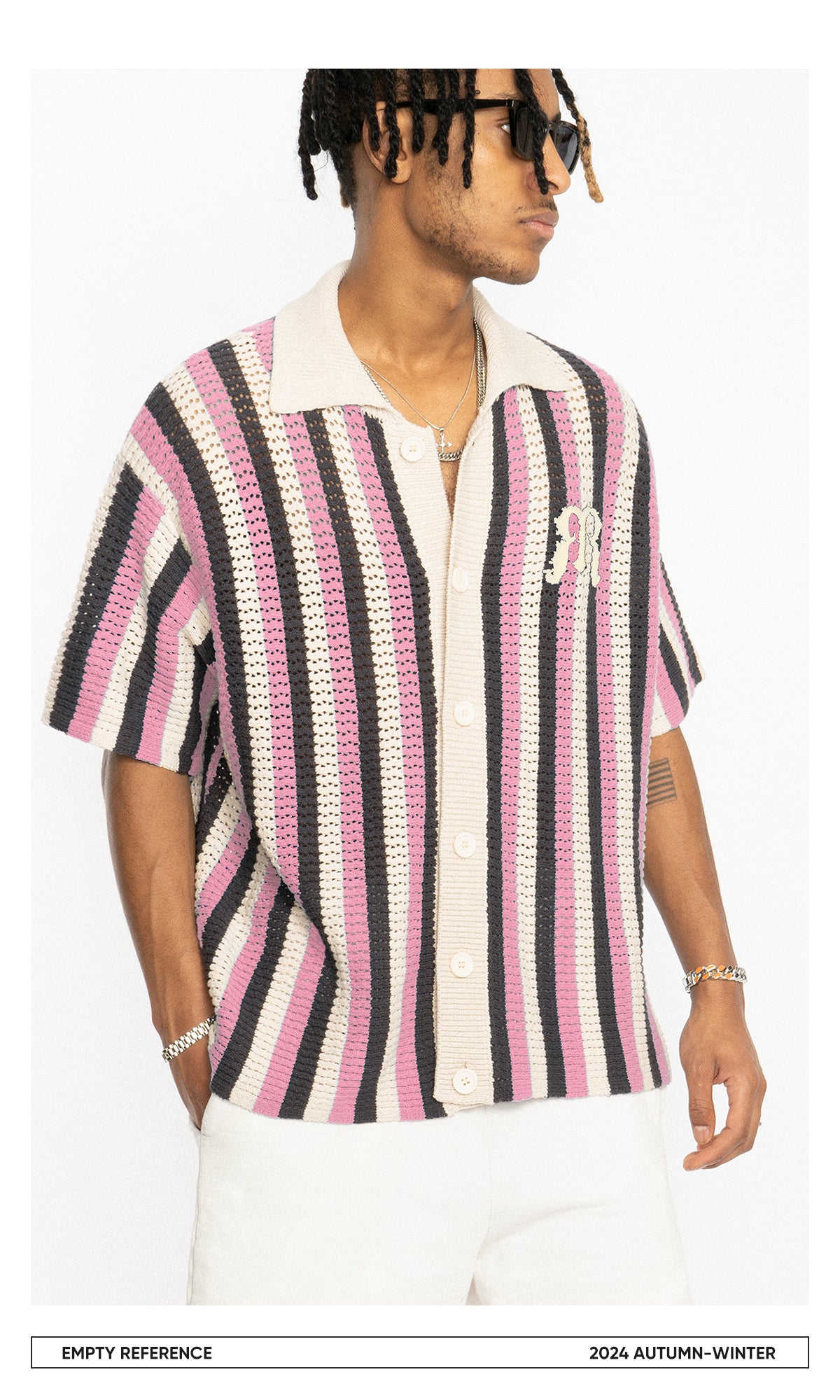 Embroidered Knit Polo Shirt