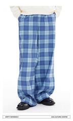 Plaid Print Loose Pants