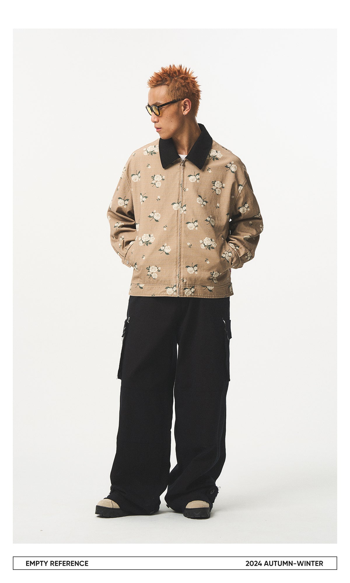 Washed Panelled Print Jacket