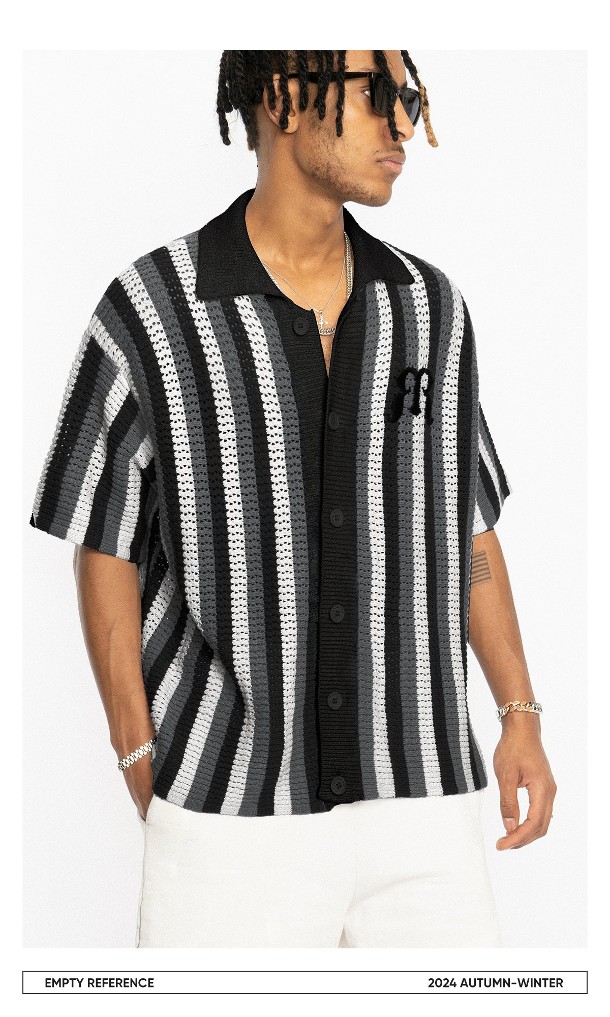 Embroidered Knit Polo Shirt
