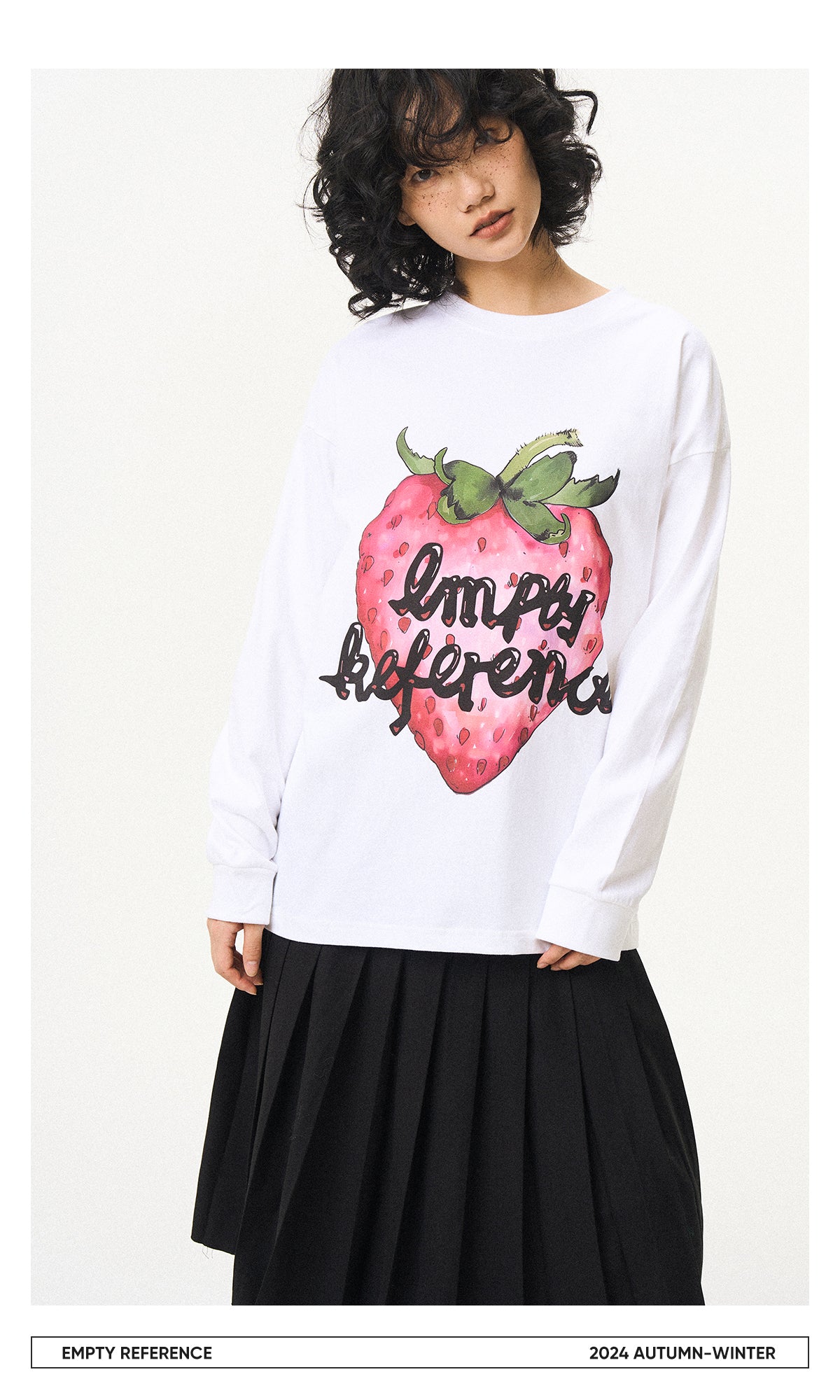 Strawberry Print Cotton Base Shirt