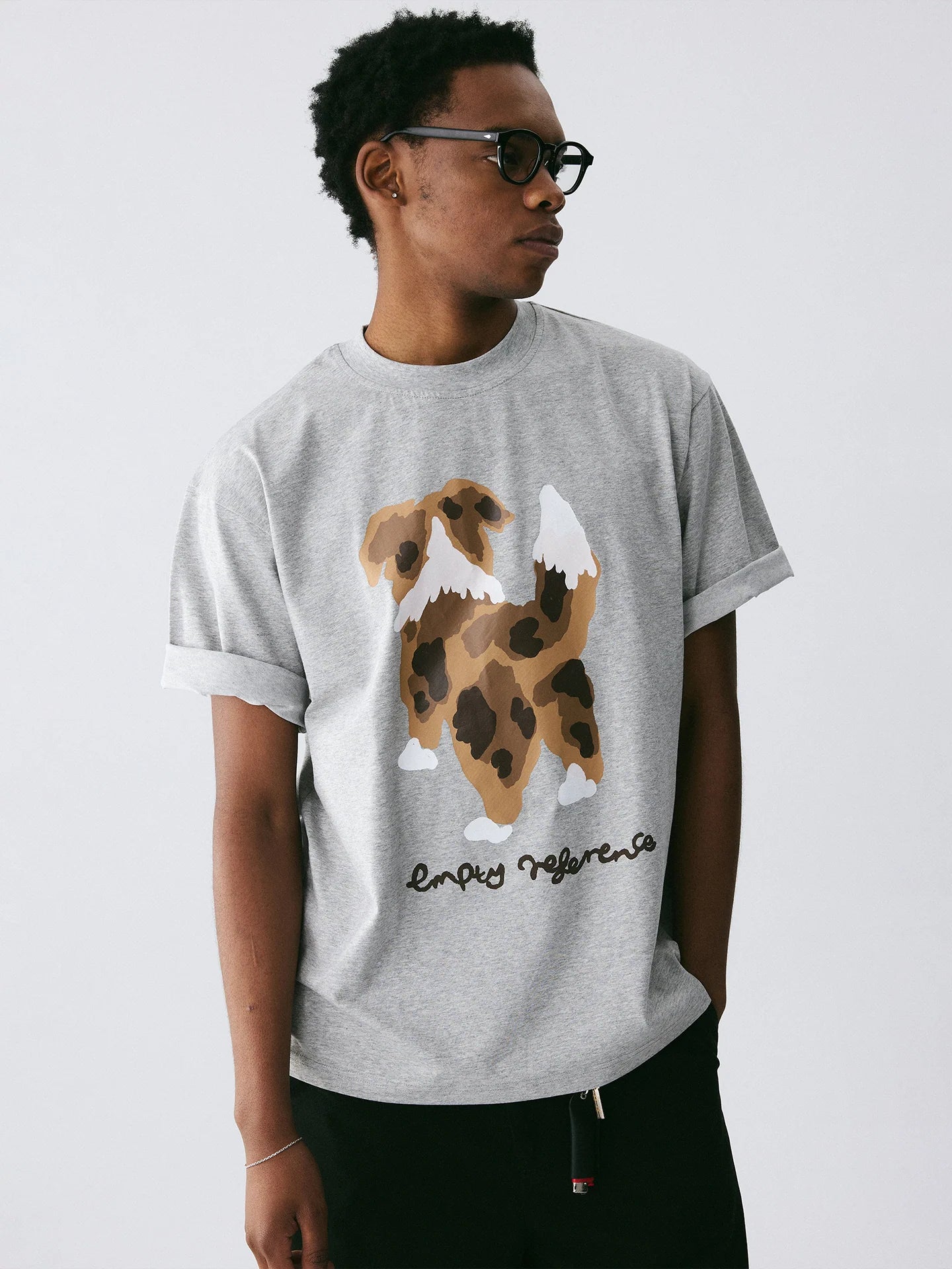 The Rear View Pup Tee - 240g Sorona® with Brown & White Dog Back Print