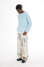 Textured Wool Knit Sweater