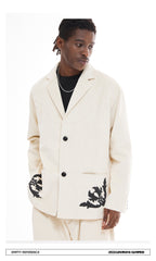 Corduroy Graphic Blazer Unisex