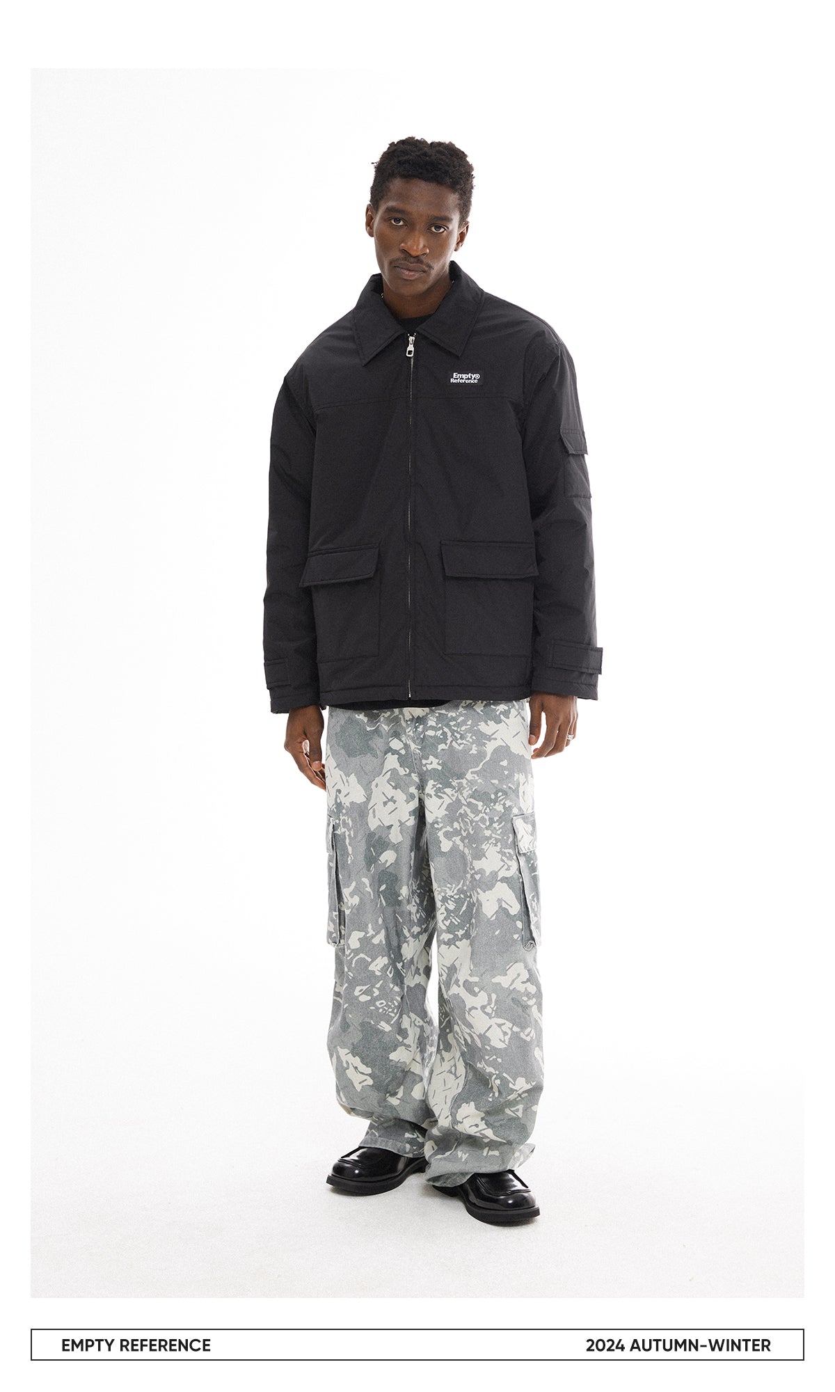 Washed Camo Print Overalls
