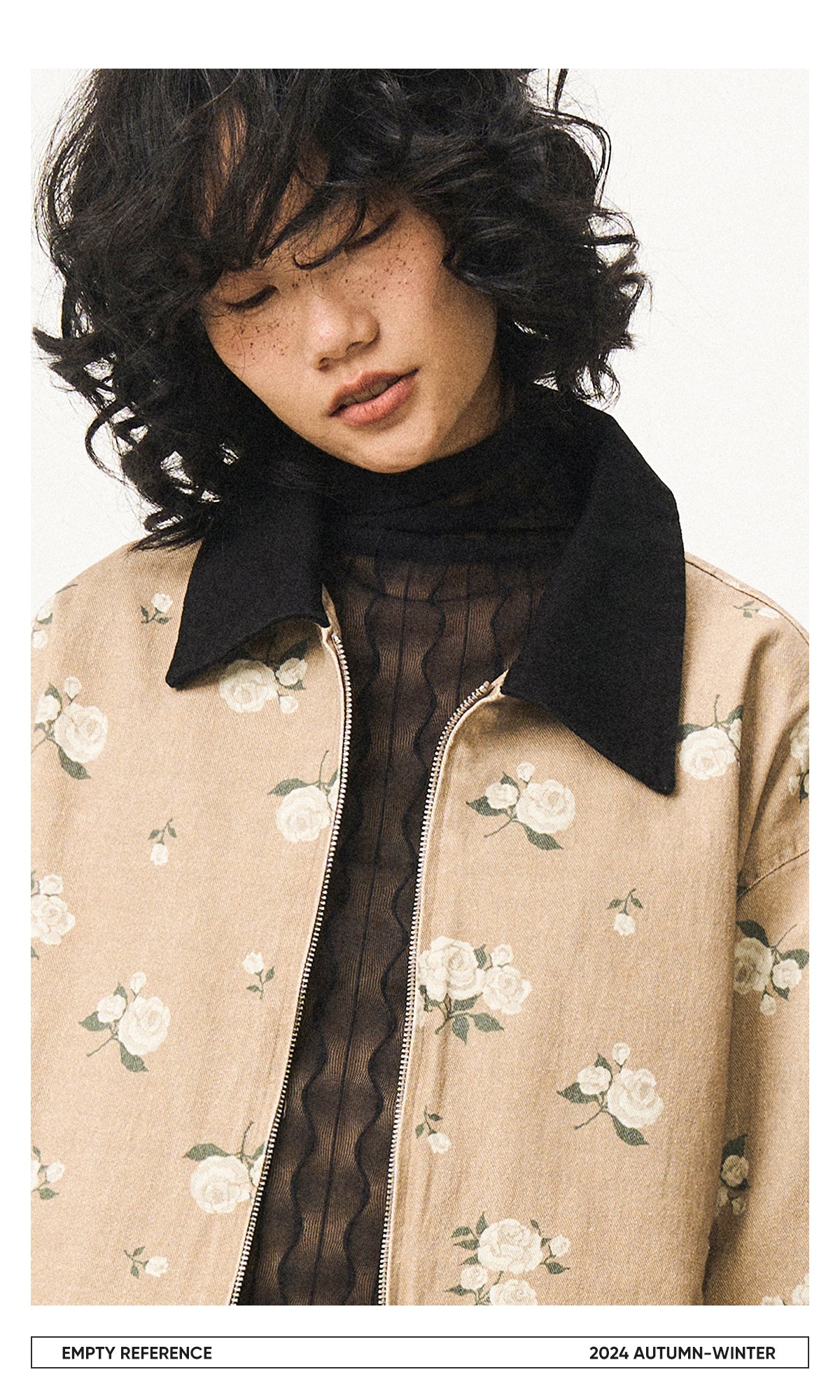 Washed Panelled Print Jacket