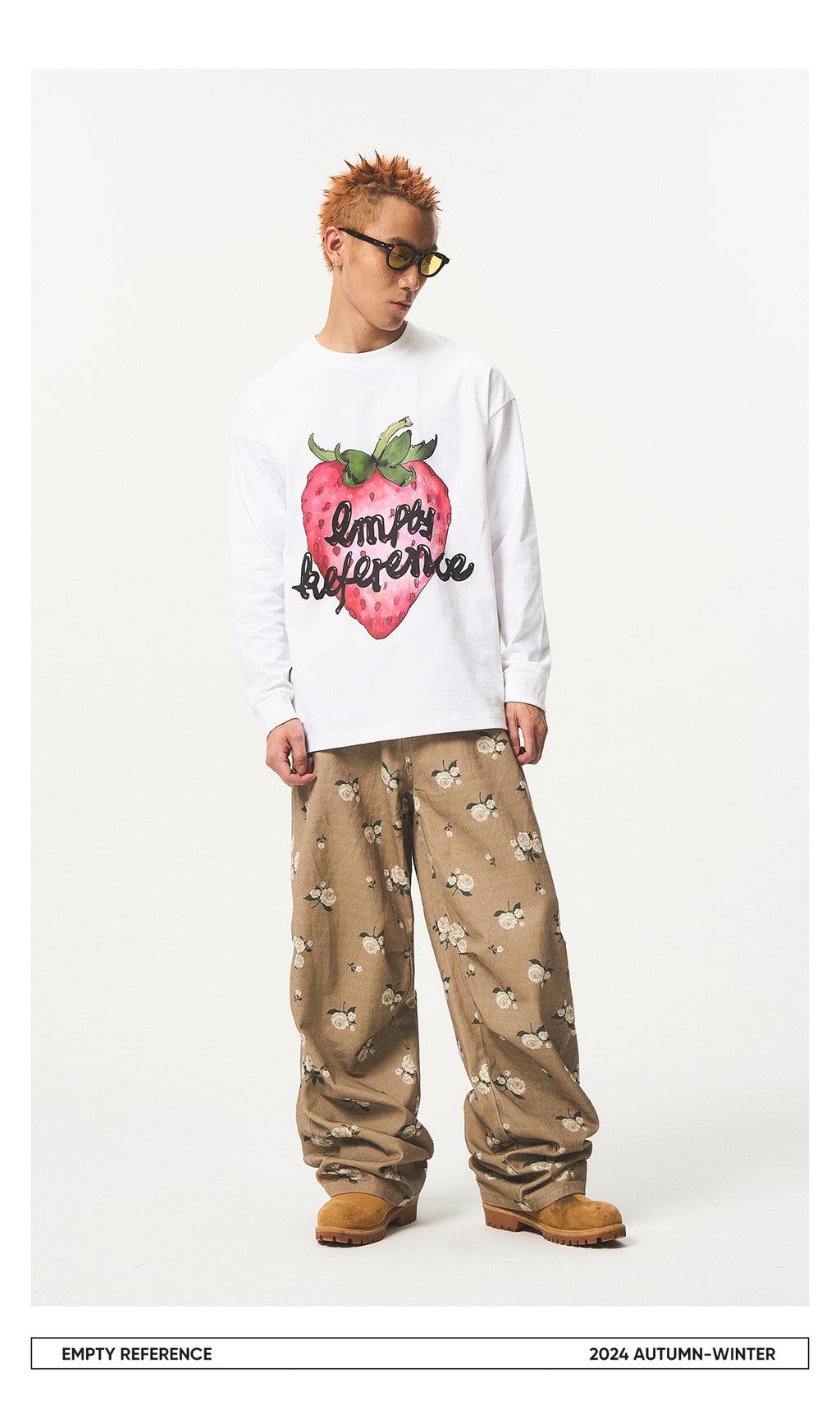 Strawberry Print Cotton Base Shirt