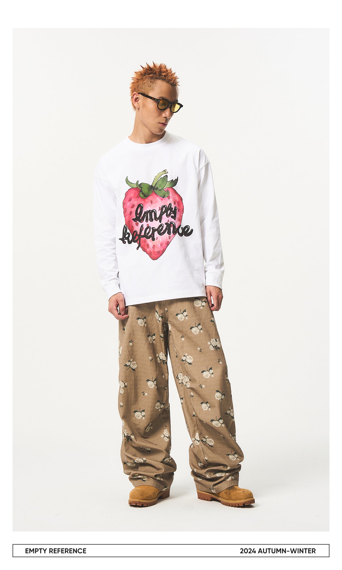 Strawberry Print Cotton Base Shirt