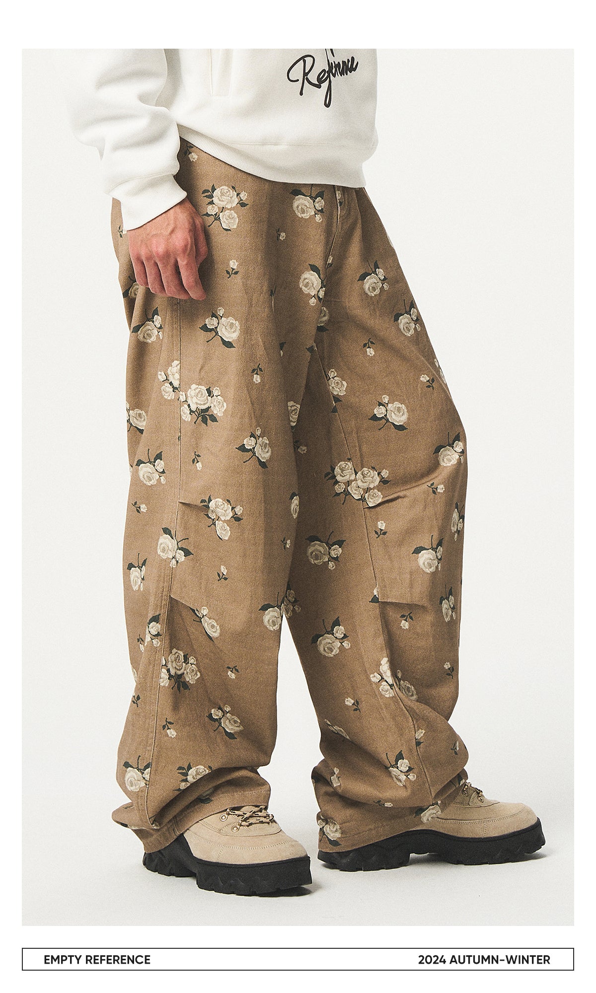 Floral Print Wide Leg Pants