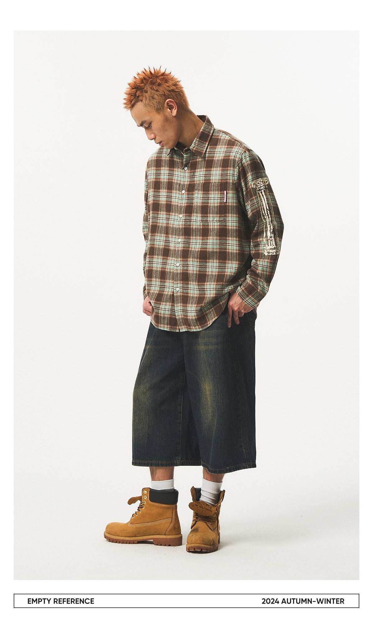 Grid Print Graphic Shirt - Empty Reference