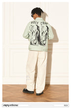 Washed Print Zip Jacket