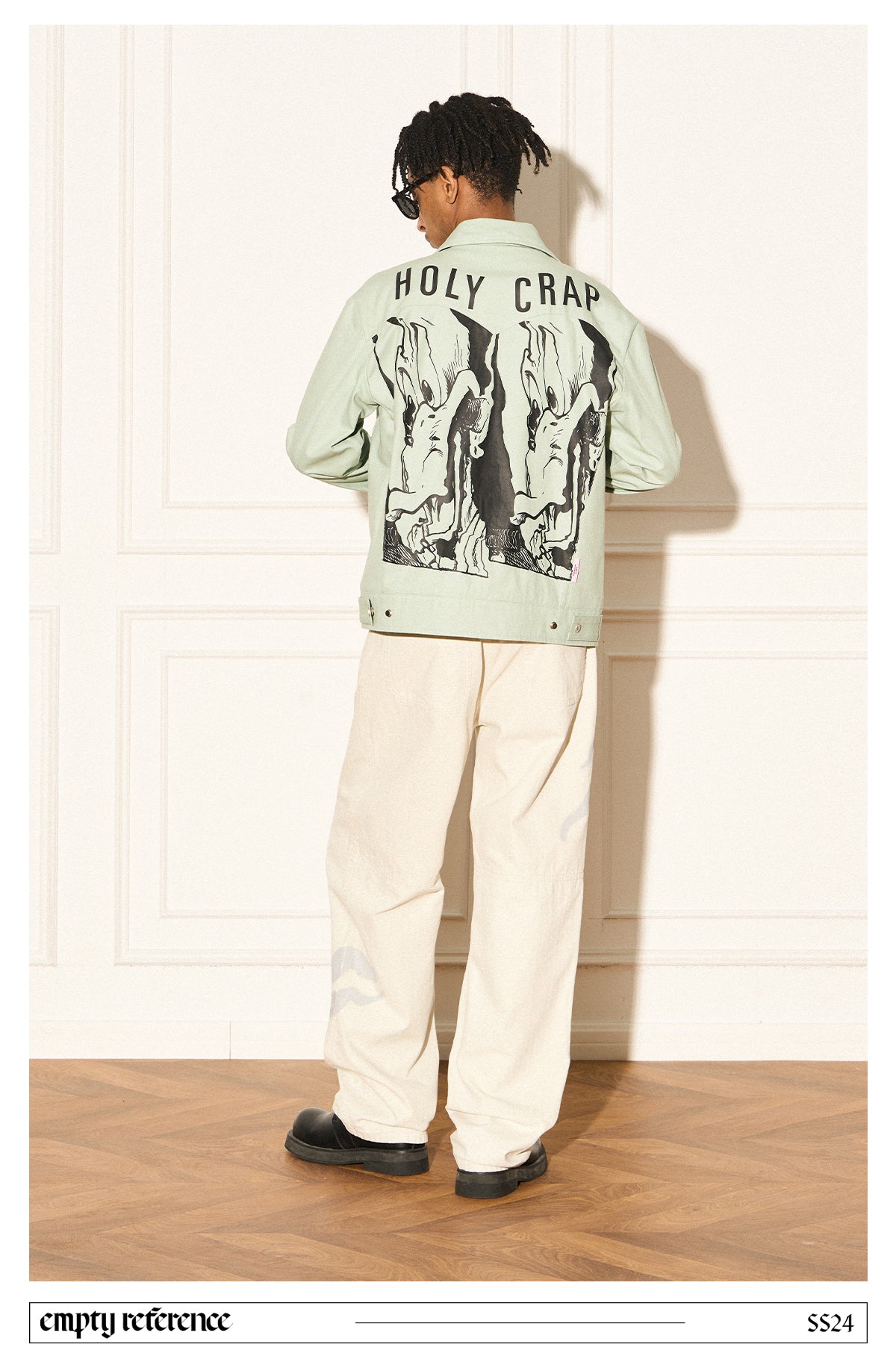 Washed Print Zip Jacket