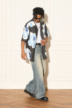 Hand-Drawn Rose Graphic Shirt