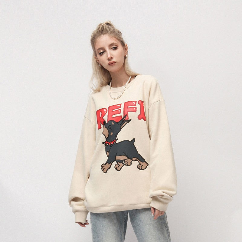 Doberman Graphic Crewneck Sweatshirt