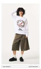 Thorn Bird Graphic Cotton Shirt